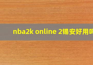 nba2k online 2锡安好用吗